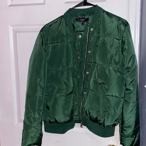 Green bomber jacket